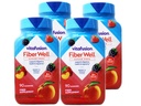 VitaFusion, Fiber Well Gummies, Fiber Supplement, Asortate arome - 90 gummies, Pachet de 4