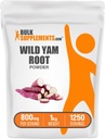 BulkSupplements.com Wild Yam Powder - Supliment nutritional, Wild Yam Supliment - Gluten gratuit, 800 mg per Serving, 1kg (2,2 lbs) (Pachet de 1)