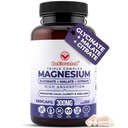 Triple Complex de Magneziu Suplimentul Complex de Magneziu cu acţiune rapidă cu Glicinat, Citrat & Malat pentru Relaxare, Somn & Well-Being 