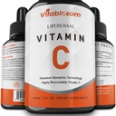 Liposomal Vitamin C 2000mg Liquid for Adults, High Absorption VIT C, Maximize Vitamin C, Immune System & Antioxidant Support, 60ML (1 Bottle)