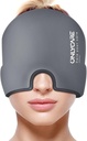 DOARCARE Migrene Relief Cap, Soothing Migrene Mask, Upgraded Odorless Gel Ice Head Wrap, Hot and Rece Terapie, FSA sau HSA eligibile Headache Pack pentru Tensiune și Stres (Grey)