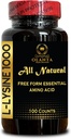 L-LYSINE 1000 mg Free Form Amino Acid Essential - Lysine Supplement Muşchi Întreţinere şi recuperare Sistem imunitar, Amino Acid Free Form, Advanced Formula Lysine - 1 flacon 100 Counts