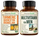 Quercetină cu Bromelain & Curcumin & Turmeric Multivitamine complete pentru bărbaţi
