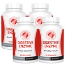 Silver Fern Brand Ultimate Digestive Enzyme Supliment - 4 Sticle - Putere mare, Enzyme Multi - Digestive Comfort & Food Tolerance - Amylase, Protează, Celulază, More