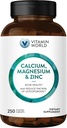 Vitamina World Calciu Magneziu Zinc"Promote Bone Health 250 Caplete acoperite