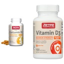 Jarrow Formulas Curcumin 95 500mg - Până la 120 Servings (Veggie Caps) & Vitamina D3 125 mcg (5000 UI) - 100 Servings (Softgels)