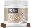 Omega Bites pentru câini - Chembable Fish Oil Supplement with Omega 3 Fatty Acids and Vitamin E for Joint Health and Skin & Coat Health - 60 Count