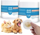 Şerveţele cu ochi de câine şi pisică - 240ct/2pack Dog Tear Stain Remover Eye Wipes - cu muşeţel şi vrăjitoare Hazel - 3.15" Şerveţele de animale de companie pentru ochi