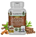 Capsule cu scorţişoară ceylon, energie, suport cardiac şi metabolic, Pastile de scorţişoară cu ceylon organic certificat, Ne-GMO, Vegan, Gluten-Free - 120 capsule