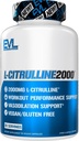 Evlution L-Citrulline2000 Nitric Oxide Supplement for Men Nutrition High Strength L Citrulline Capsules for Enhanced Muscle Strength Recovery and Intense Pumps - Plant Based Nitric Oxide Booster