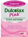 Dulcolax Pink Stool Softner, Docusate Sodium, 100 mg Soft Gel Tablets, 25 Count