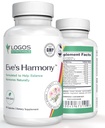 Eve's Harmony Menopause Supliment, Hormone Support for Women with Soy Isoflavones, Black Cohosh & Red Raspberry, Non-GMO Natural PMS & Menopausal Symptom Support, 60 Capsule