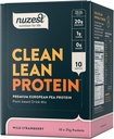 Nuzest - Pea Proteine pulbere - Proteină Lean curat, Premium pe bază de plante Vegan praf de proteine, lactate gratuit, gluten gratuit, OMG-uri, Shake proteine, căpșuni sălbatice, 0,9 oz, (Pachet de 10)