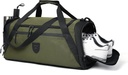 Saci de gimnastică pentru bărbați și femei, sac mare de duffle pentru bărbați de călătorie, week-end peste noapte sac cu compartiment pantofi și buzunar umed, apă rezistentă sac sport Duffle Gymbag A-TD-003-Green