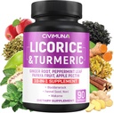 Capsule de lemn dulce cu lemn dulce, rădăcină de turmeric, rădăcină de ghimbir, frunze de mentă, fructe de papaya - 3 luni de aprovizionare