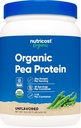 Nutricost Organic Pea Proteine Pulbere (1 LB) Nearomat - certificate USDA Organic, Proteina de Plante, Vegetarian Friendly, Gluten Free, Non-GMO