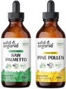 Wild & Organic Saw Palmetto Tincture 4 fl oz & Pine Pollen Tincture 4 fl oz