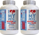 Iubesc PETS meu LLC Suplimente comune pentru pisici - Cats Joint Health cu Turmeric - Formula puternic - VETS alegere - Supliment de calciu pentru pisici - 2 sticle (120 tratează)