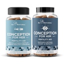 Concepţia Fertilitatea pentru ea şi el Bundle - Suplimente de fertilitate Combo pentru femei şi bărbaţi Vitamine prenatale 