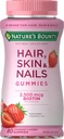 Natura's Bounty Vitamina Biotin Optimal Solutions Hair, Piele și unghii Gumies, 200 Conte