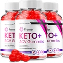(3 Pack) Premier Keto ACV Gummies - Advanced Formula Premiere Keto Plus ACV Gummies Apple Cider Otegar Premier ACV Supliment alimentar Recenzii Barbati Femei (180 Gummies)