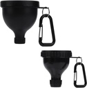 2 buc Container cu pulbere de proteine, Container portabil cu pulbere de proteine, Funnel cu pulbere de proteine, Funneluri cu flacon de apă pentru amestecuri de pulbere, Pre Workout/ Supliment de gimnastică Keychain Funnel (50ml+100ml)
