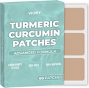Curcumina curcumină (Pachet de 60) - 100% Patch natural pentru femei și bărbați - cu Biotin - Suport corp - Formula îmbunătățită