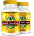 Nutrisalud Products Jalea Real, Polen y Propoleo en UNA sola capsula. Maxima Potencia. Tonico rejuvenedor, energia Natural,.Set de 2 fracscos con 90 caps. c/u.