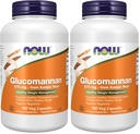 now Foods Suplimente, Glucomannan (Amorphophallus konjac) 575 mg, Suportă Regularitatea*, Management sănătos al greutăţii*, 180 Capsule Veg (Pachet de 2)