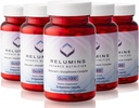 Relumins Advance Nutrition Gluta 1000 - Reducere L-glutatione, Alpha Acid lipoic & Rose HIPS, Suport antioxidant pentru Skin & Global Wellness, Made in USA - 30 Capsule x 5 Flacoane (75-Day Supply)