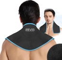 REVIX Neck Ice Wrap Pack pentru gat si umeri, Terapie pentru promovarea flexibilitatii si mobilitatii, Hot Cold Gel Packs Reutilizabile pentru post-workout, negru