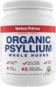 Yerba Prima Organic Psyllium Whole Husks Colon Cleanser - 20 oz - Natural Daily Dietary Fiber Supplement 20oz, Colon Cleanser, Regularity & Detox Cleansing Support, Gluten Free, Non OMG, Vegan