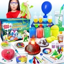 UNGLINGA 100+ Science Lab Experiments Kit pentru copii, S.T.E.M Proiect Activitati Educational Birthday Jucarii Cadouri pentru baieti Fete, Chimie Set, Gems Dig, Vulcano, Worms luminos