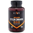 Kiva Premium Ceylon Powder Capsule (120 Capsule Veggie), Scorțișoară Ceylon pură din Sri Lanka, Vegan, Non-GMO, Gluten-Free
