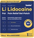 Sumifun 4% Lidocaină Patch-uri Putere maximă - 24 Count Pain Relieving Gel Patch pentru dureri musculare, Back Ache, Knee, Neck & Dureri articulare - Topical Analgesic (NDC: 83602-157-15, 83602-157-01)