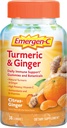 Emergen-C Citrus-Ginger Gummies, Turmeric si Ginger, Immune Support aroma naturala cu vitamina C de mare potenta, Inapoi la esenta scolii - 36 Conte