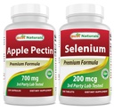 Cele mai bune naturale Apple Pectin 700 mg & Seleniu 200 mcg