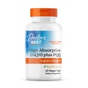 Doctorul cel mai bun CoQ10 de înaltă absorbție Plus PQQ, Suport cognitiv, USP verificat, natural fermentat CoQ10, non-GMO, Gluten gratuit, Soy gratuit, Vegan 60 Veggie Caps