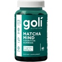 Goli Matcha Mind Gummies - 60 Count - Ceai verde Frunze pulbere cu Cognizin pentru Focus, Atenție și Sănătate Creier, Vegan, Non-GMO, Gluten-Free & Gelatină gratuit.