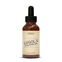 Soluţia lui Lugol 2% 1 oz flacon picurător de sticlă. Conține iod și iod de potasiu, 30ml