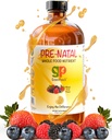 Lichid organic Vitamine prenatale pentru femei - Prenatal Fier & Folate, Pre Natal Multivitamine pentru femei, Femei Prenatal Multivitamine, Vegan Prenatals Halal Kosher Vitamina prenatală prietenoasă, 32 Servire