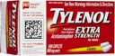 Tylenol Durere cu concentraţie suplimentară Relieiver & Fever Reductor Caplete- 100 Număr