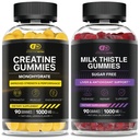 Eficient NUTRA Creatina Monohidrat Gummies 90ct & Zahar Free Milk Thistle Gummies 90ct