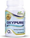 Pure şi sănătoase Oxypure Oxid de magneziu Colon Cleanser cu bicarbonat de sodiu Veggie Capsule 120 Număr