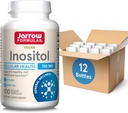 Jarrow Formulas Inositol 750 mg, Supliment alimentar, Suport hepatic pentru sanatatea celulara si wellness generala, 100 Capsule Veggie, Pana la 100 de zile de aprovizionare (Pachetul de 12)