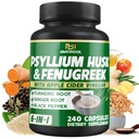 BMVINVOL Psyllium Husk Fiber Supplement with Fenugreek, Apple Cider Vinegar, Turmeric, Ginger, Black Pepper- Digestion Health Support - 240 Capsule