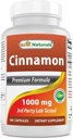Cel mai bun naturals Scorțișoară 2000 mg echivalent cu crom 400 mcg per Serving - suport metabolic - 180 capsule