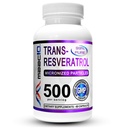 MAAC10 Trans Resveratrol 500 mg Supliment (Micronizat de grad farmaceutic 99% Pur Trans-Resveratrol Extract + BioPerină pentru Absorbţie superioară) (2X 250 mg capsule 60ct)