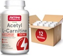 Jarrow Formulas Acetil L-Carnitina 500 mg, Dietary Supplement, Amino Acid Support for Brain Health and Antioxidants, 120 Veggie Capsule, 120 Day Supply (Pachet de 12)