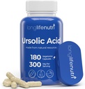 LongLifeNutri Ursolic Acid 300mg - Sursa de Rosemary Leaf Extract, 180 Vegetarian capsule, Organic Supliment pentru crestere si recuperare musculara, 2-Lonth Supply, Lab testate, GMP Certified, Made in USA